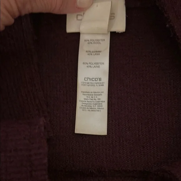 Chico’s Elegant Purple Coat with Pockets - Picture 12 of 12